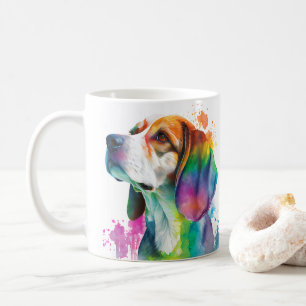 Chien Beagle coloré, Mug de café pour animaux de c