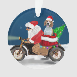 Chien beagle Noël Père Noël