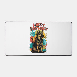 Chien berger allemand joyeux fête d'anniversaire S