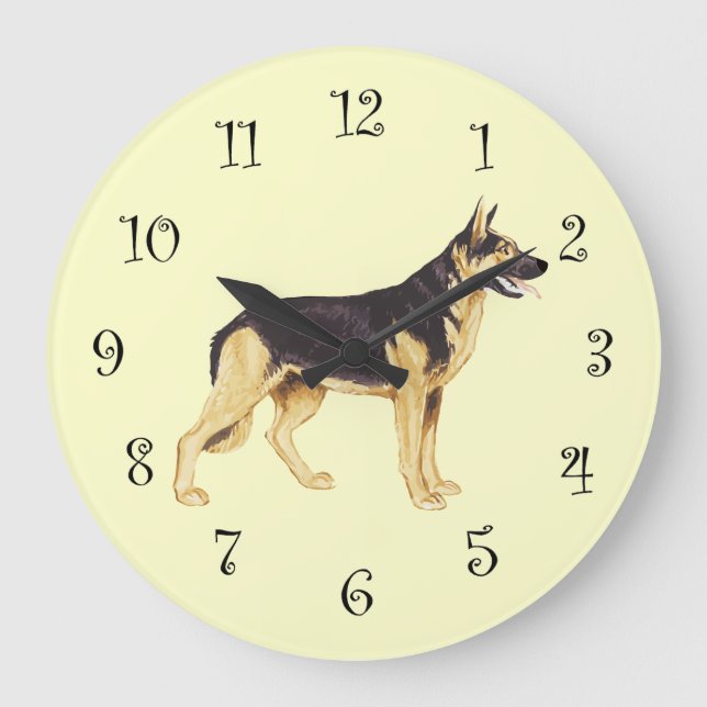 Chien berger allemand race mural Horloges (Recto)