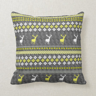 Chien blanc jaune gris cerf Coussin moderne tendan
