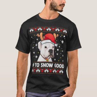 Chien blanc Père Noël Vilain Sweat de Noël Drôle 