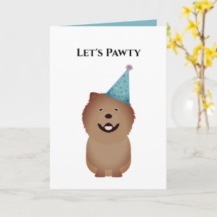 Chien Bonne carte d'anniversaire, Pawty Chow Chow