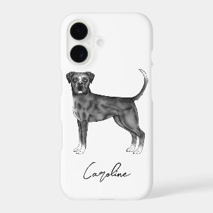 Chien Boxer Allemand En Noir Et Blanc & Nom Person