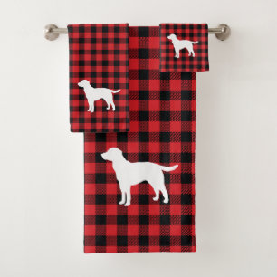 Chien Buffalo Vérifier Motif Ensemble de serviette