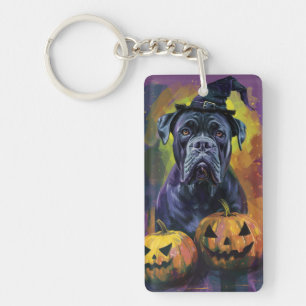 Chien Bullmastiff Effrayant Halloween Sorcière et 