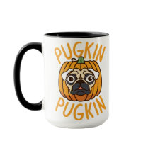 Chien Carlin Pougkine Halloween Mug - Tee Éffrayan