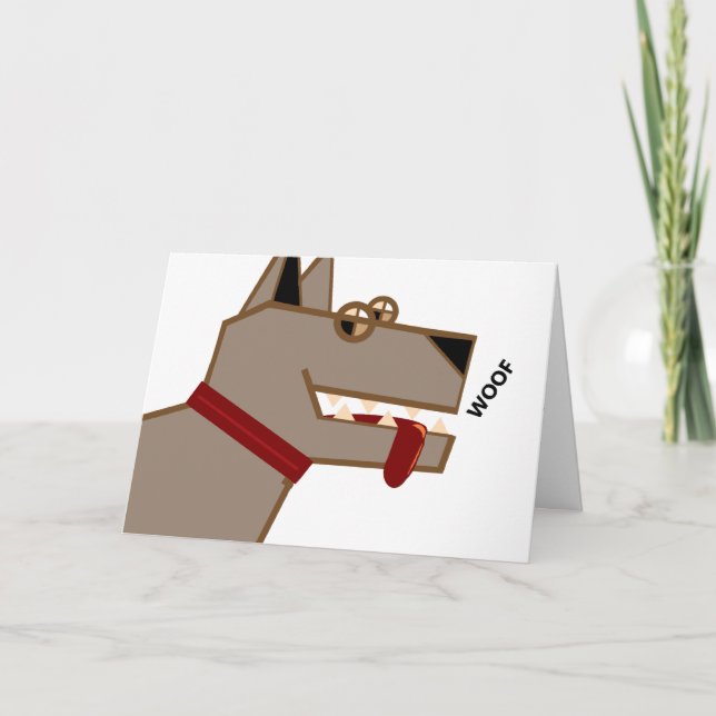 Chien carte d'anniversaire (Devant)