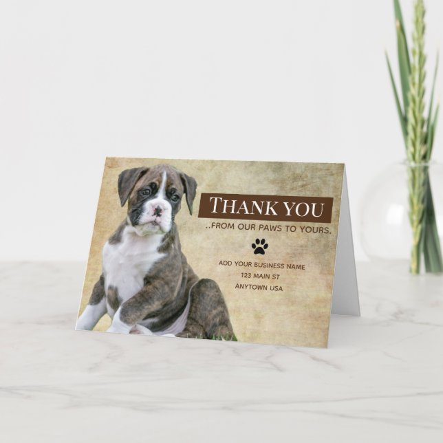 Chien Carte de remerciements | vétérinaire (Devant)