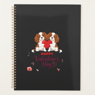 Chien Cavalier King Fleuris Joyeuse Saint-Valentin
