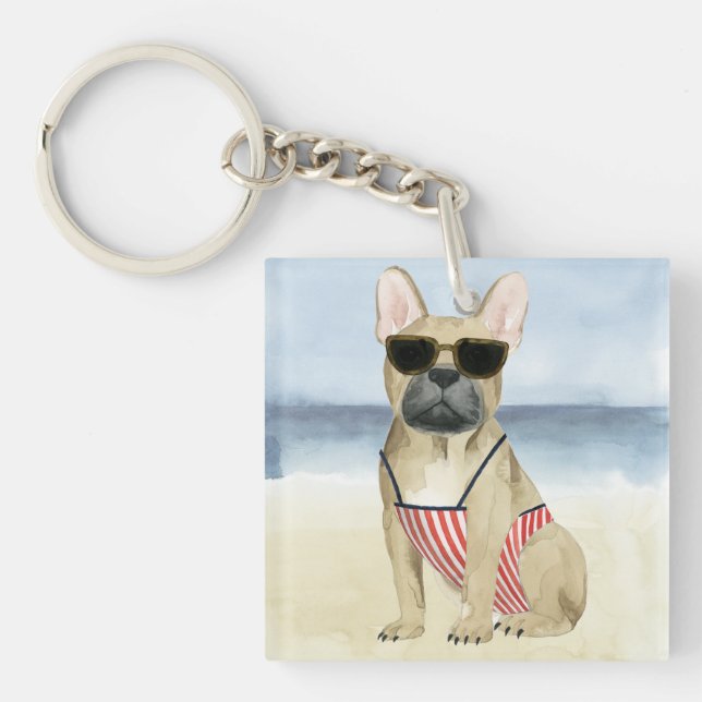 Chien chaud | Chiot En Lunettes De Soleil À La Pla (Devant)