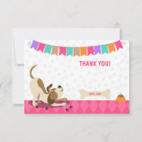 Chien Chien Carte de remerciements Paw-Ty Cravate