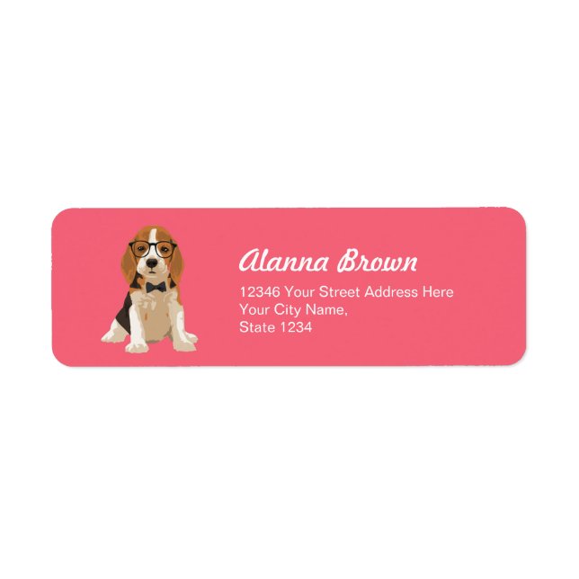 Chien chiot Beagle mignon Hipster pour Amoureux de (Devant)