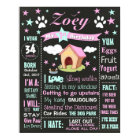 Chien chiot panneau de tableau de bord d'anniversa