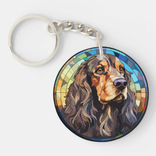 Chien Cocker Spaniel en verre coloré doux