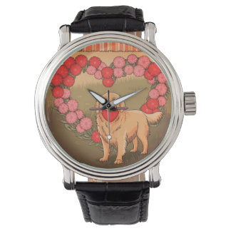Chien Coeur Saint Valentin Homme Montre