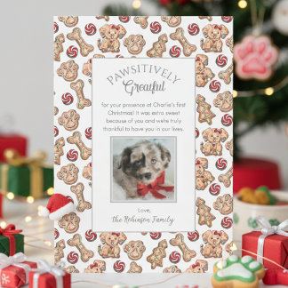 Chien Cookies Puppy's First Christmas Carte de rem