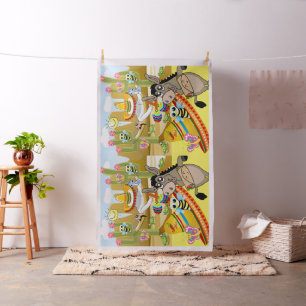 Chien d'âne mexicain Sombrero Tissu jaune