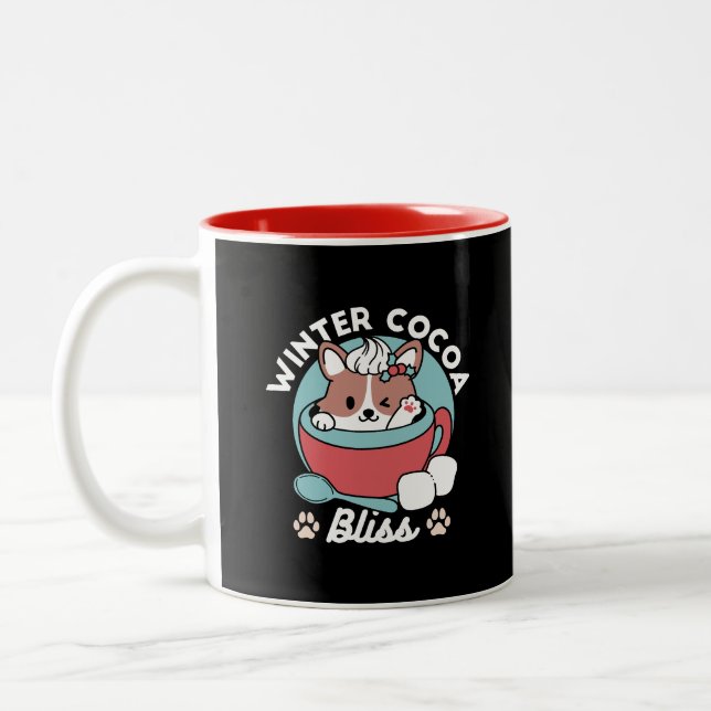 Chien dans la Mug Festive pour Vibes de vacances - (Gauche)