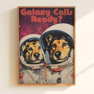 Chien dans l'espace affiche soviétique espace Belk