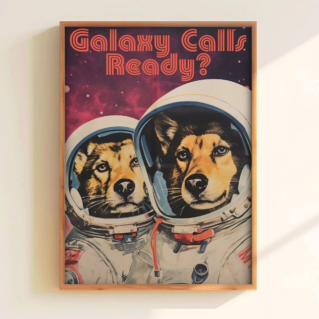 Chien dans l'espace affiche soviétique espace Belk (Créateur téléchargé)