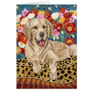 Chien d'arrêt de garçon d'or