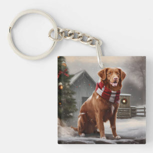 Chien de canard de la Nouvelle-Écosse en Noël de n