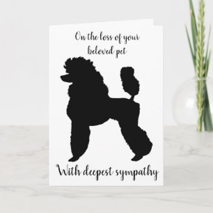 Chien de caniche silhouette personnalisée carte de