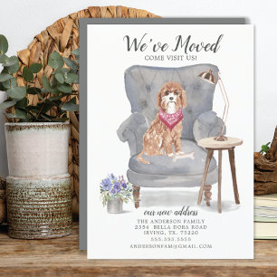 Chien de Cavapoo   Faire-part de déplacement