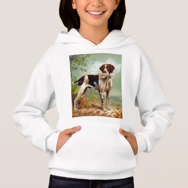 Chien de chasse avec oiseau dans la bouche (Devant)