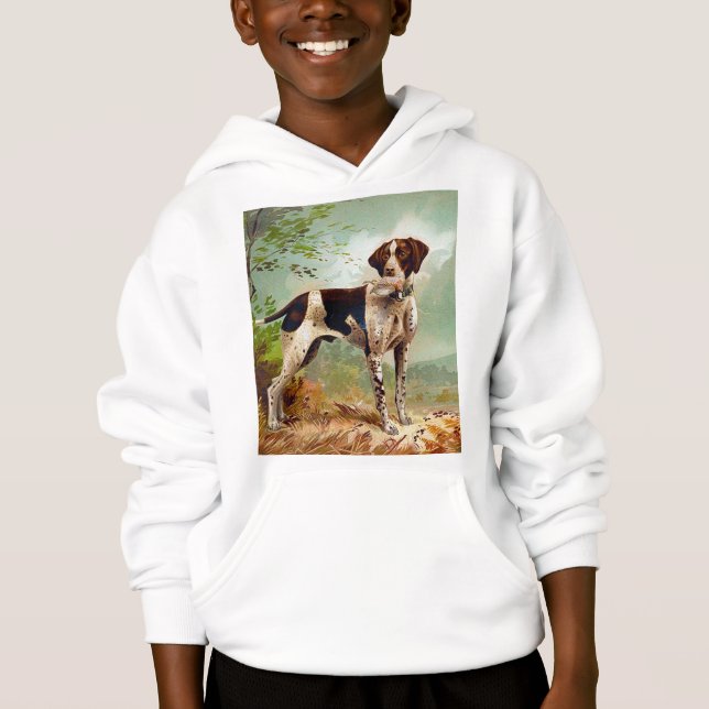 Chien de chasse avec oiseau dans la bouche (Devant)