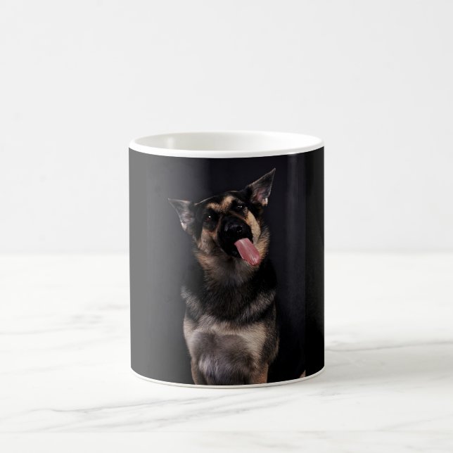 Chien de chiot berger allemand drôle Mug (Centre)