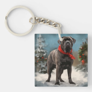 Chien de Corso en canne à neige Noël