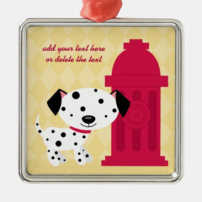 Chien de dalmation de bande dessinée et ornement (Devant)