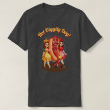Chien de Diggity Hot ! T-shirt vintage Hot Dog
