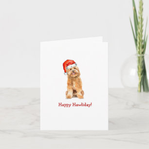 Chien de doodle doré mou Plié Carte de vacances