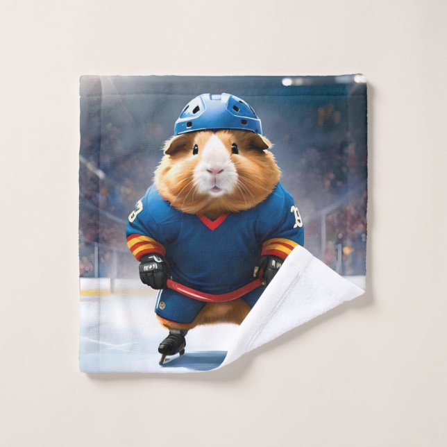 Chien de Guinée de hockey sur glace (Gant de toilette)