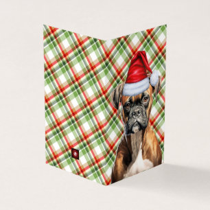 Chien de Noël en boîte avec Plaid de vacances