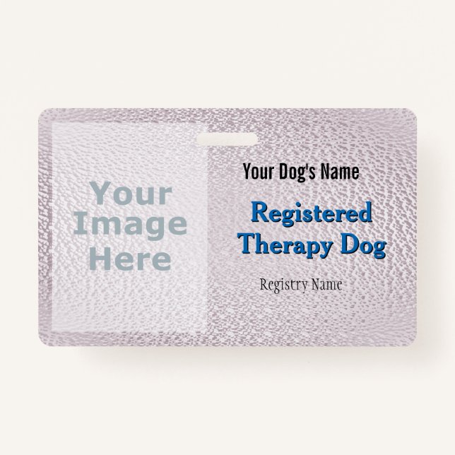 Chien de thérapie homologué - Badge rose clair (Devant)