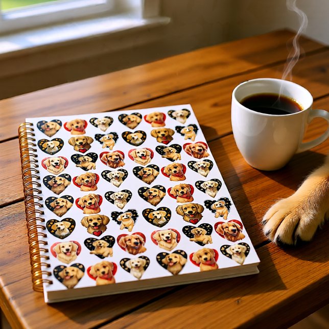 Chien de Valentine Golden Retriever (Valentine Golden Retriever Hearts Dog Lover Planner)