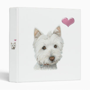 Chien de Westie et classeur mignons d'Avery de