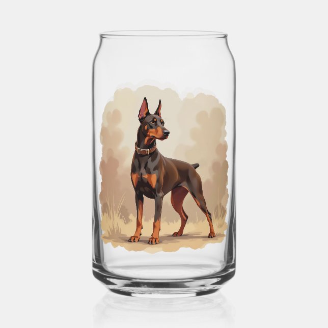 Chien Doberman Pinscher Brun Rouille Rouge (Recto)