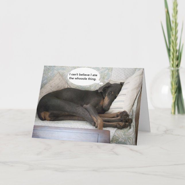 Chien drôle de bien obtenir carte (Devant)