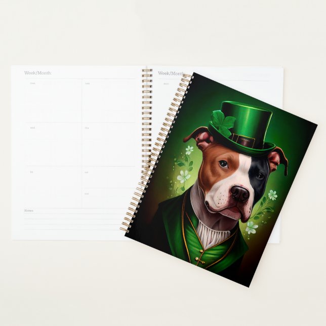 Chien du Staffordshire américain à la St. Patrick' (Devant avec enveloppe)