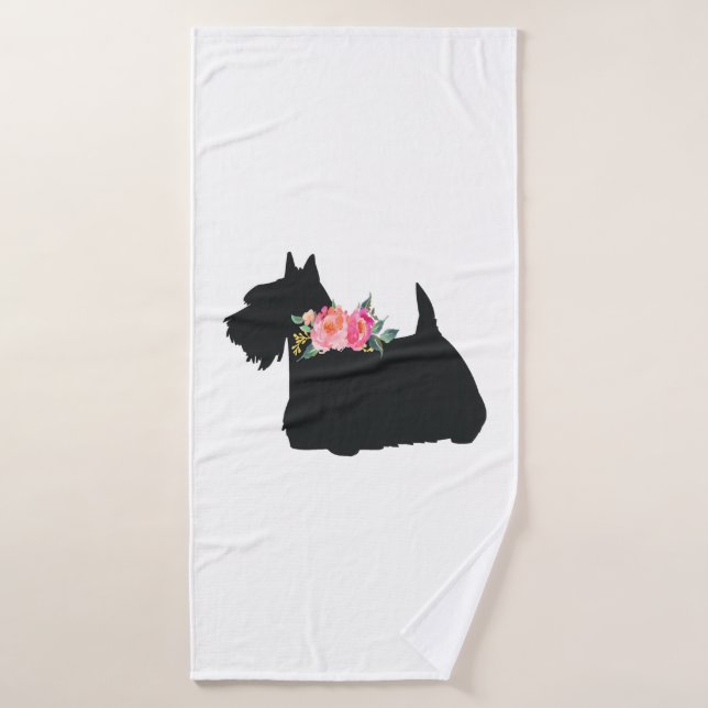 Chien écossais Terrier Scottie (Serviette de bain)