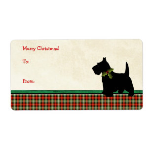 Chien écossais traditionnel Plaid Christmas Custom