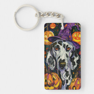 Chien éffrayant Dalmatien Halloween sorcière et Ci