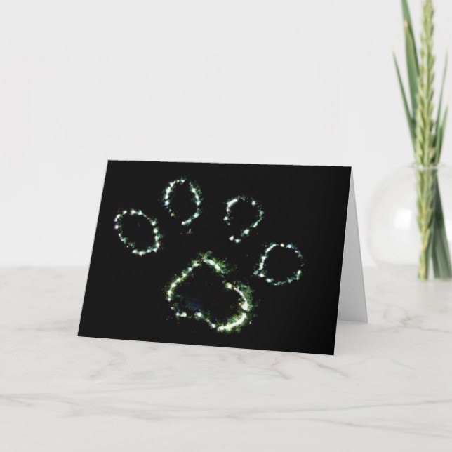 Chien Empreinte de patte Canine Carte de voeux de  (Devant)