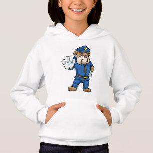Chien en policier avec uniforme