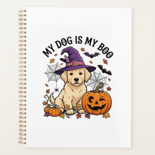 Chien est Boo Halloween Sorcière Chiot Citrouille_